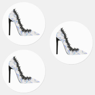 High heel shoe with hologram effect