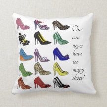 High Heel Shoes II Throw Pillow
