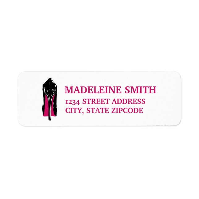High Heel Stiletto Return Address Label (Front)