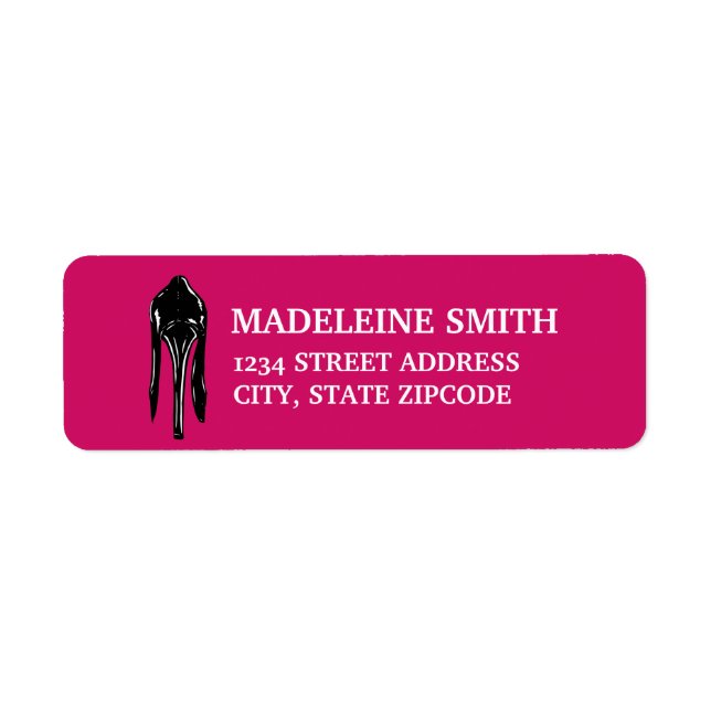 High Heel Stiletto Return Address Label (Front)