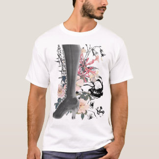 High Heel X-Ray on Tonal Stripe T-Shirt