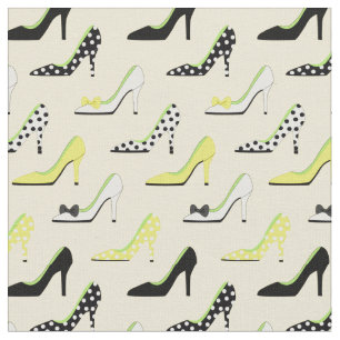 High Heel Yellow Chic Fabric