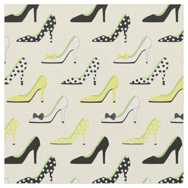 High Heel Yellow Chic Fabric (Close Up)