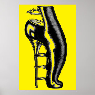 High Heeled Rubber Boot Poster