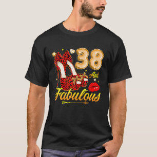 High Heels 1985 Floral 38 And Fabulous 38Th Birthd T-Shirt