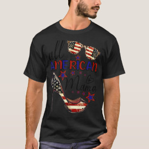 High Heels All American Mama Usa Flag Patriotic 4t T-Shirt
