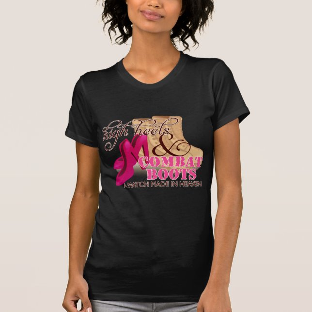 High Heels and Combat Boots (Desert) T-Shirt (Front)