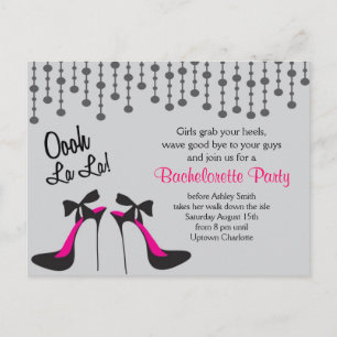 High Heels Bachelortte Party Invitation Postcard
