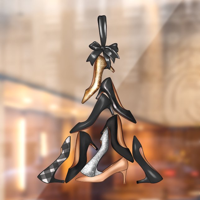 High Heels Christmas Tree Window Cling (Sheet 2)