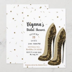 High Heels Fashion Shoes Glam Beauty Bridal Shower Invitation