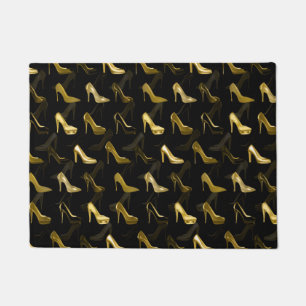 High Heels Golden Shoes pattern Doormat