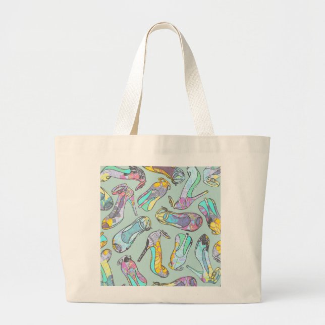 High Heels Large Tote Bag (Front)
