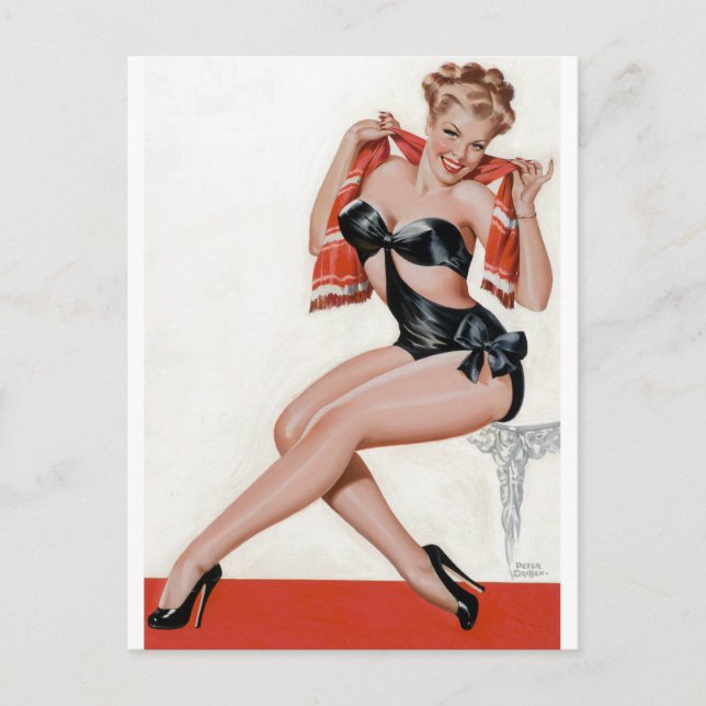 High Heels Pin Up Postcard (Front)