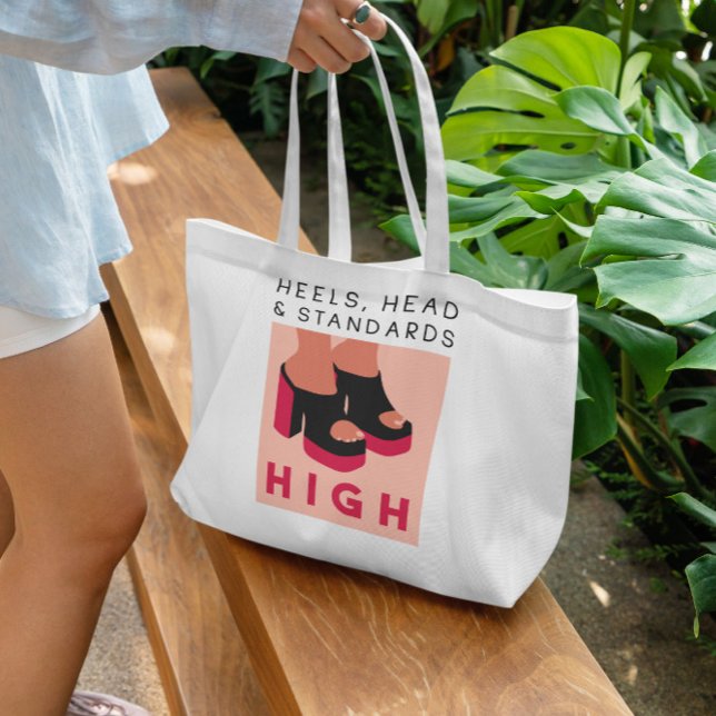 High Heels Quote Tote Bag (Creator Uploaded)