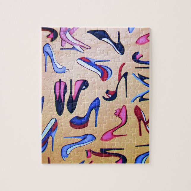 High Heels Shoes Pumps Collage Fashion Jigsaw Puzzle (Vertical)
