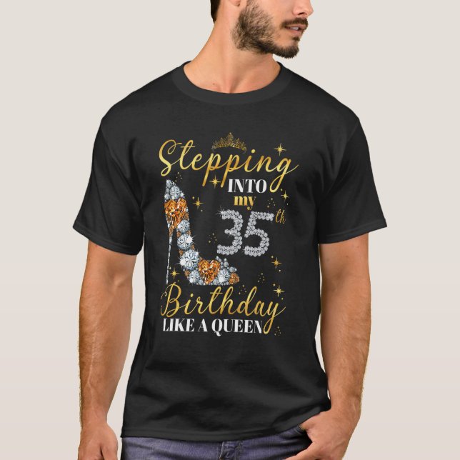 High Heels Stepping Into My 35th Birthday  Women G T-Shirt (Front)