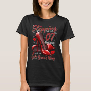 High Heels Stepping Into My 7th Birthday 7 and Fab T-Shirt