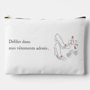 High heels, sunglasses : Line Art Cosmetic Pouch