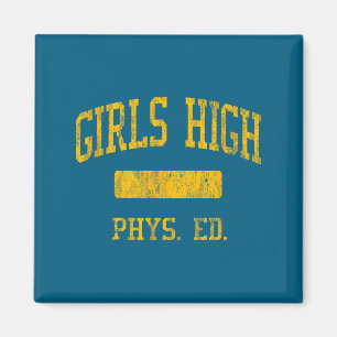 High High School Hs Philadelphia Illustration Magnet