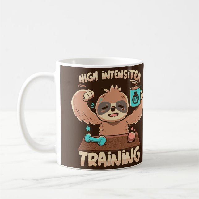 High IntensiTEA Training Sloth Coffee Mug (Left)