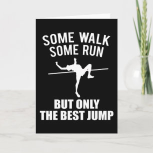 High Jump High Jumper Quote Gift Athletics Card