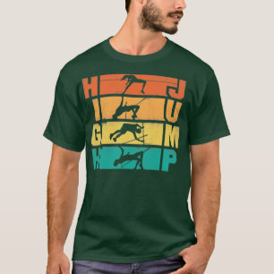 High Jump Jumping Jumper Track and Field Silhouett T-Shirt