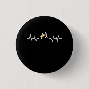 High Jump Pole Vault 3 Cm Round Badge