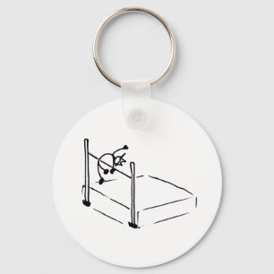 High Jump StickMan Track and Field Key Ring