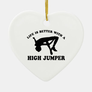 High Jumper Design Ceramic Tree Decoration