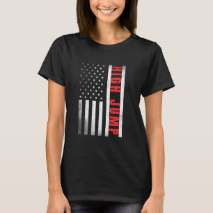 High Jumper Vintage US Flag Proud High Jump T-Shirt