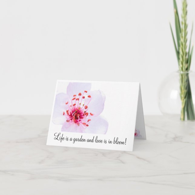 high-key-sakura-blossom-800, Life is a garden a... Card (Front)