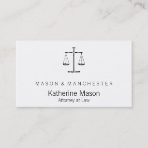 High Keyword Title: Classic Scales of Justice Business Card
