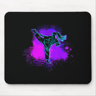 High Kick Taekwondo Martial Arts Girls Women Mouse Pad