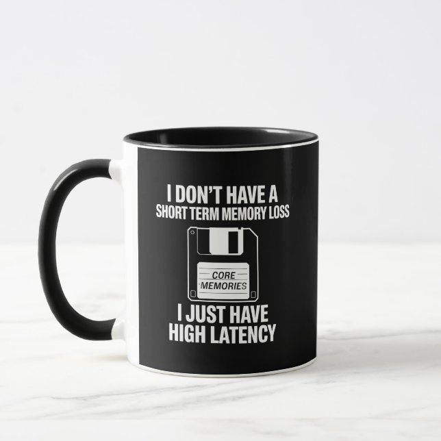 High Latency Retro Tech Computer Humour Mug (Left)