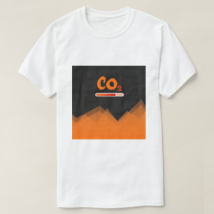 High levels of carbon dioxide pollution,colourful T-Shirt
