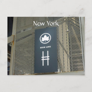high line sign postcard