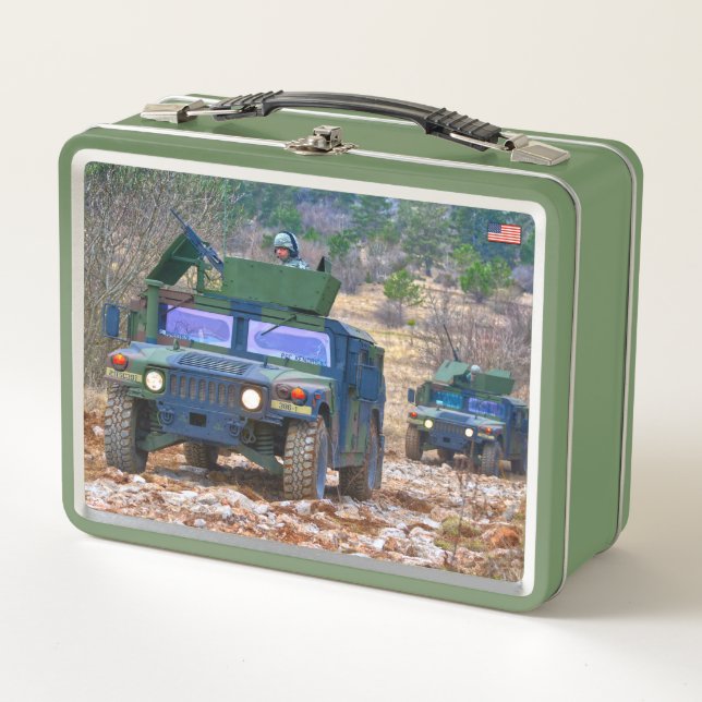HIGH MOBILITY MULTIPURPOSE WHEELED VEHICLE METAL LUNCH BOX (Front)