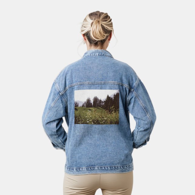 High Mountain Paradise women denim jacket (Model)