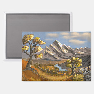 High mountain river and stream. magnet