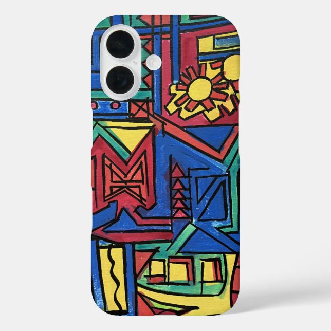 High Noon-Hand Painted Abstract Art Case-Mate iPhone Case (Back)