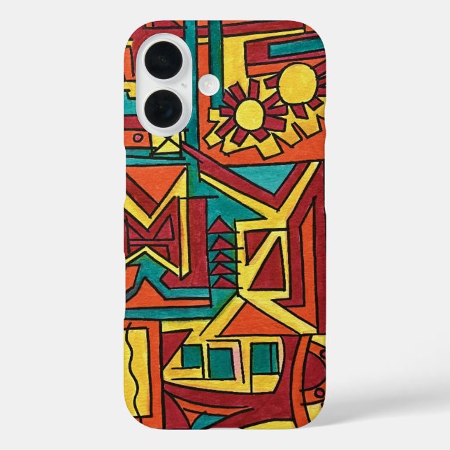 High Noon-Hand Painted Abstract Art Case-Mate iPhone Case (Back)