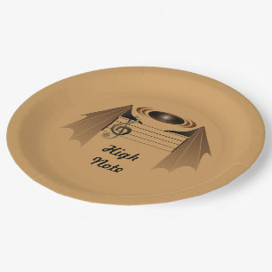High Note Bat Favorite Song Paper Plate