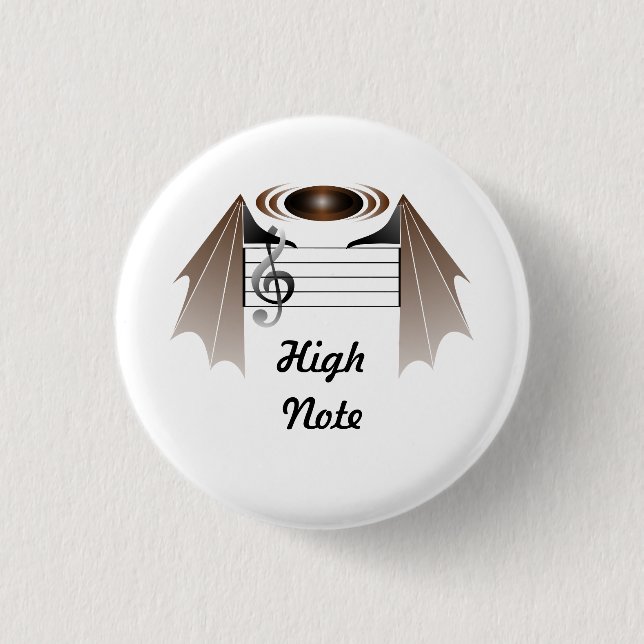 High Note Bat Favourite Song 3 Cm Round Badge (Front)