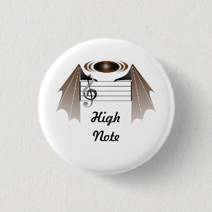High Note Bat Favourite Song 3 Cm Round Badge