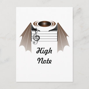 High Note Bat Favourite Song Postcard