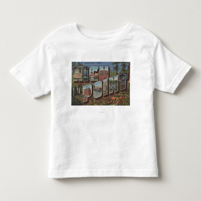High Point, North Carolina - Large Letter Scenes Toddler T-Shirt (Front)