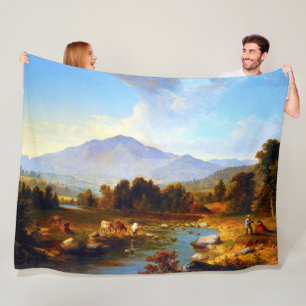 High Point Shandaken Mountains Asher Brown Durand Fleece Blanket