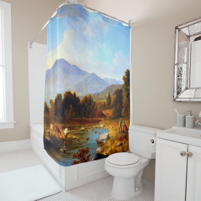 High Point Shandaken Mountains Asher Brown Durand  Shower Curtain (In Situ)