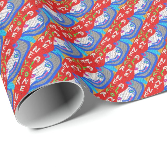 High Priestess Face Never Alone Graffiti Art Wrapping Paper (Roll Corner)