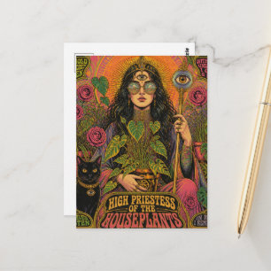high priestess of houseplants postcard